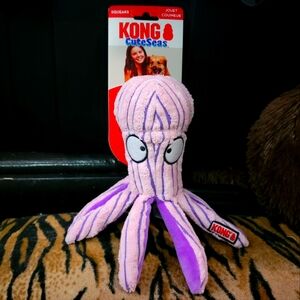 KONG CuteSeas Lavender Octopus Plush Sz Med